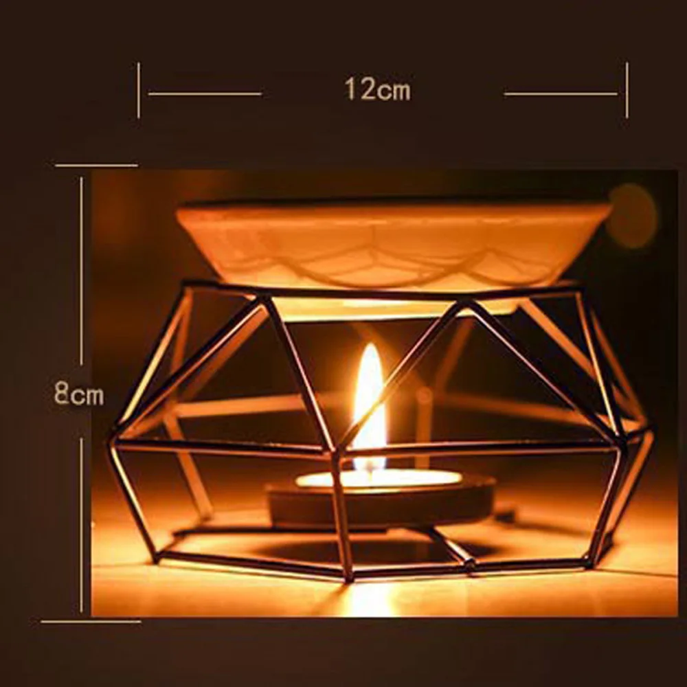 

Iron Craft Aroma Essential Oil Burner Candle Holder Aromatherapy Oil Lamp Gift Craft Home Decoration Help Sleep Oil Diffuser