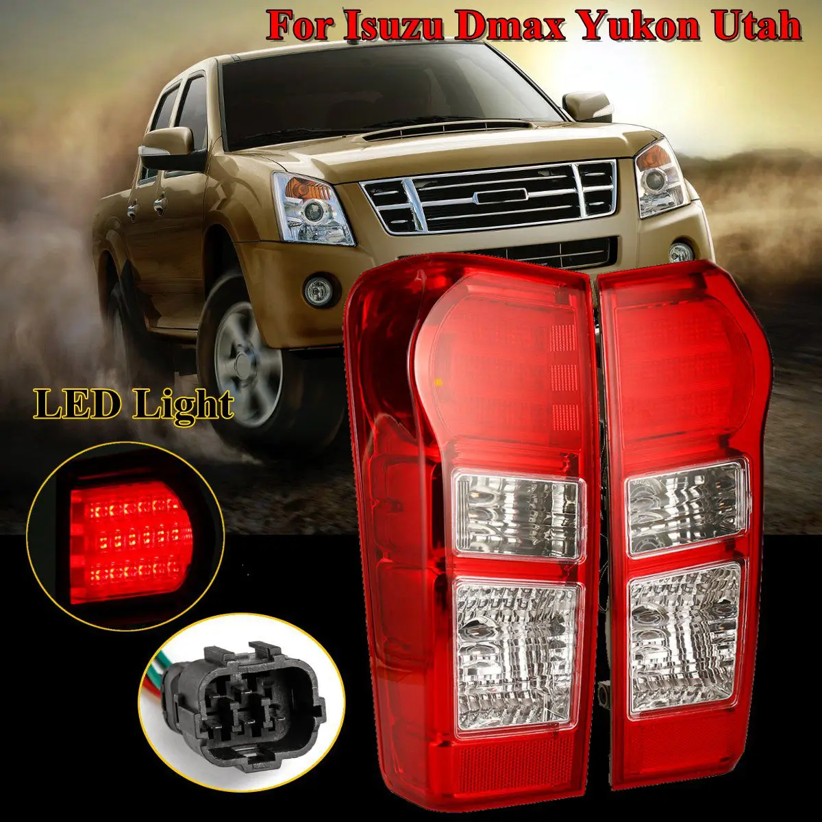 for Isuzu Dmax Yukon Utah 1 Pair Led Tail Light Brake Rear Lamp Left
