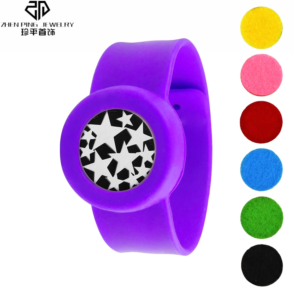 

Kids Stainless Steel Perfume Locket Bracelet Aromatherapy Diffuser Silicone Bracelets for Men Women