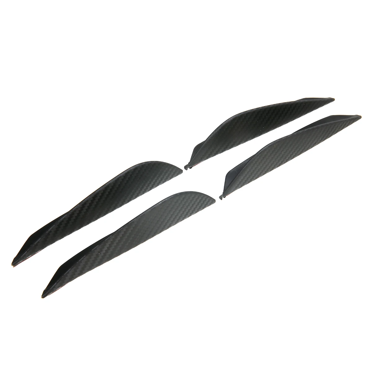 

High Quality 4Pcs/set ABS Black Carbon Fiber Style Car Front Bumper Fins Lip Canards Splitter Trim Kit