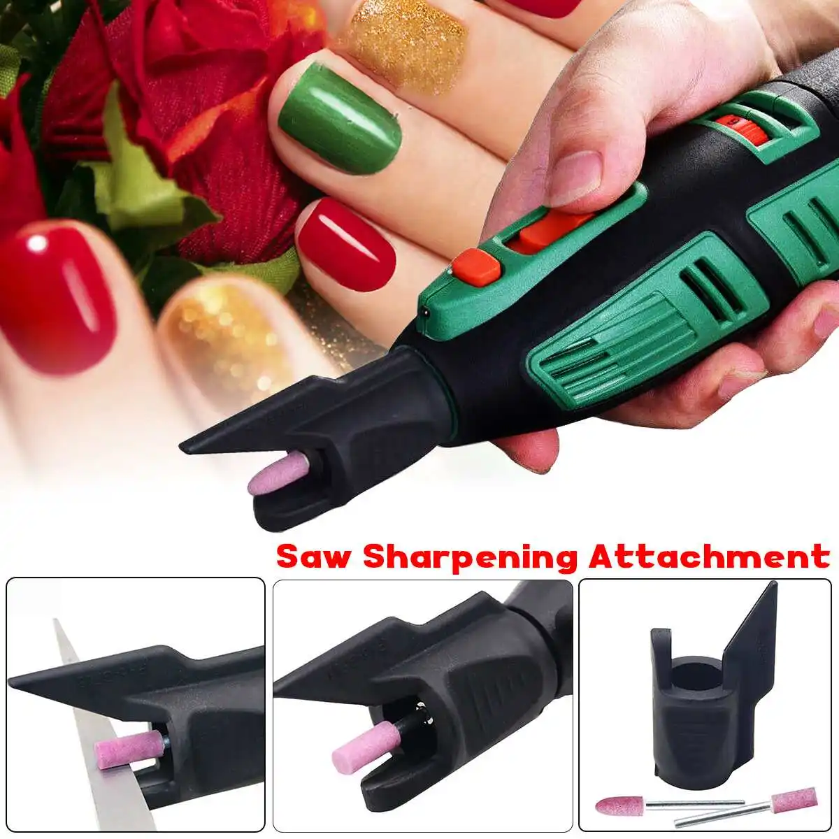  Electric Grinding Knife Chain Tool Saw Sharpen Sharpening Attachment Electric Rotary Power Drill Ad