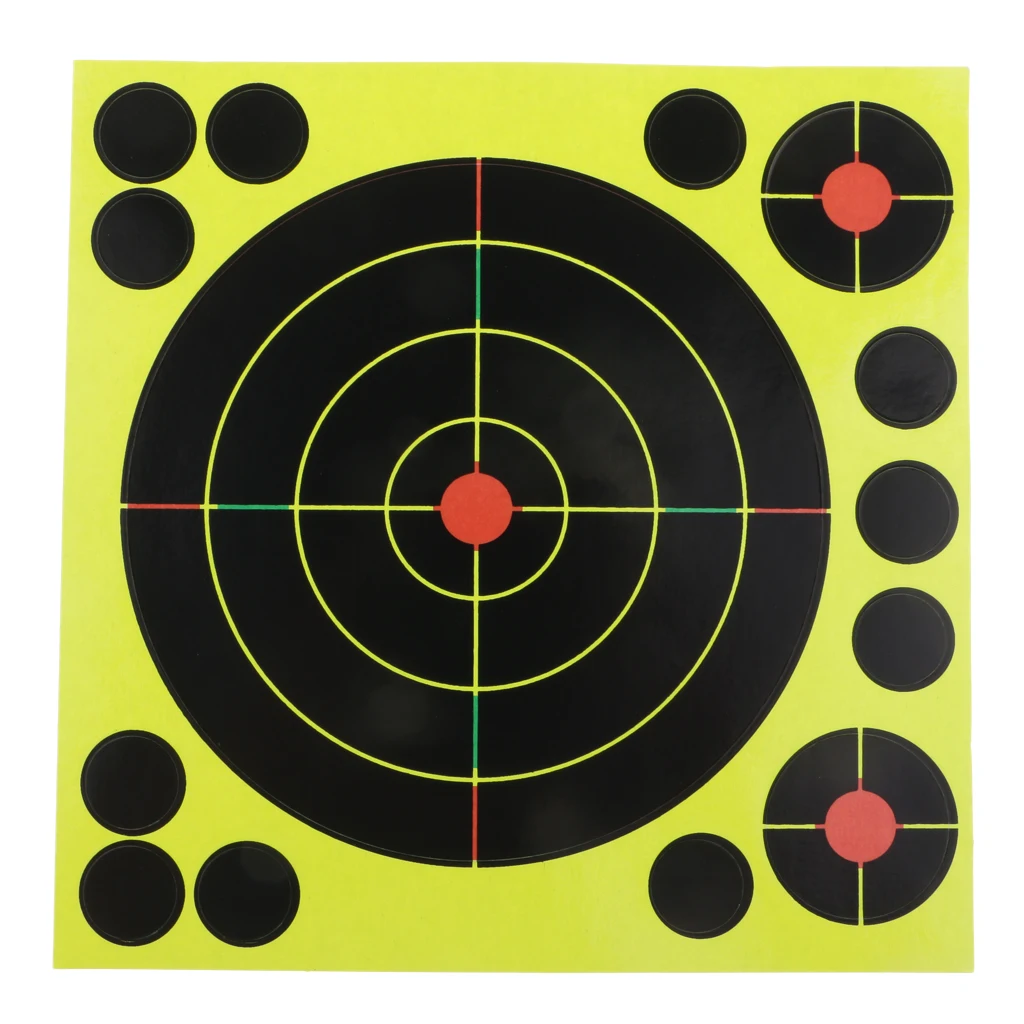 

25pcs High Visibility Reactive Splatter Shooting Targets Self-adhesive Papers with 3 Colors Burst Indoors or Outdoors
