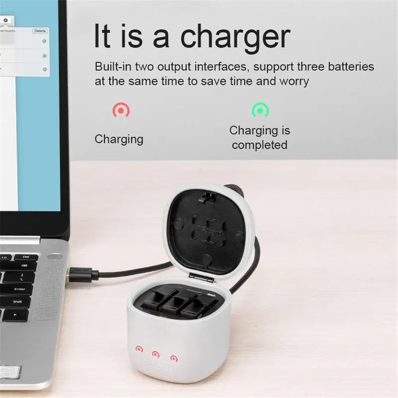 

Charging Case For TELESIN For Hero7/6/5 Sports Camera Charger Storage Box Battery Set Accessories Retractable Charging Box 2019