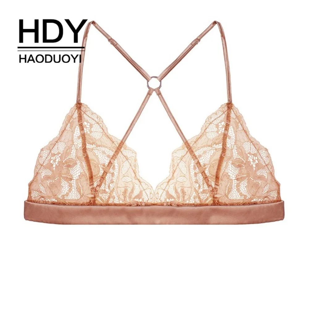 HDY Haoduoyi 2019 Кружевной бюстгальтер для женщин Простое сексуальное элегантное