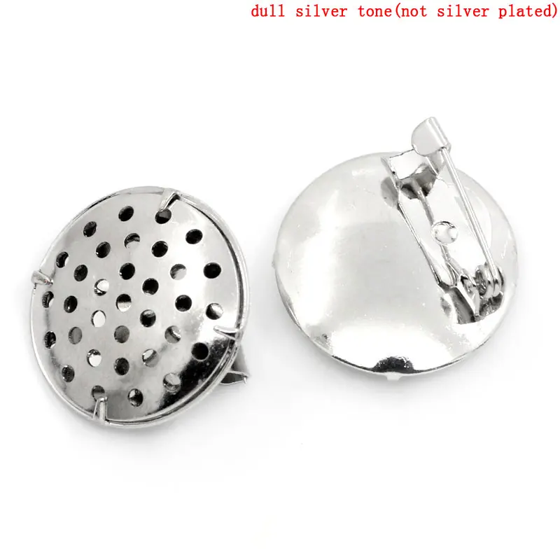 Броши фурнитура Круглый Серебряный цвет 19 мм диаметр 20 шт (B24663)|jewelry marks|jewelry