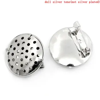 

Brooches Findings Round Silver Color 19mm Dia,20PCs (B24663)