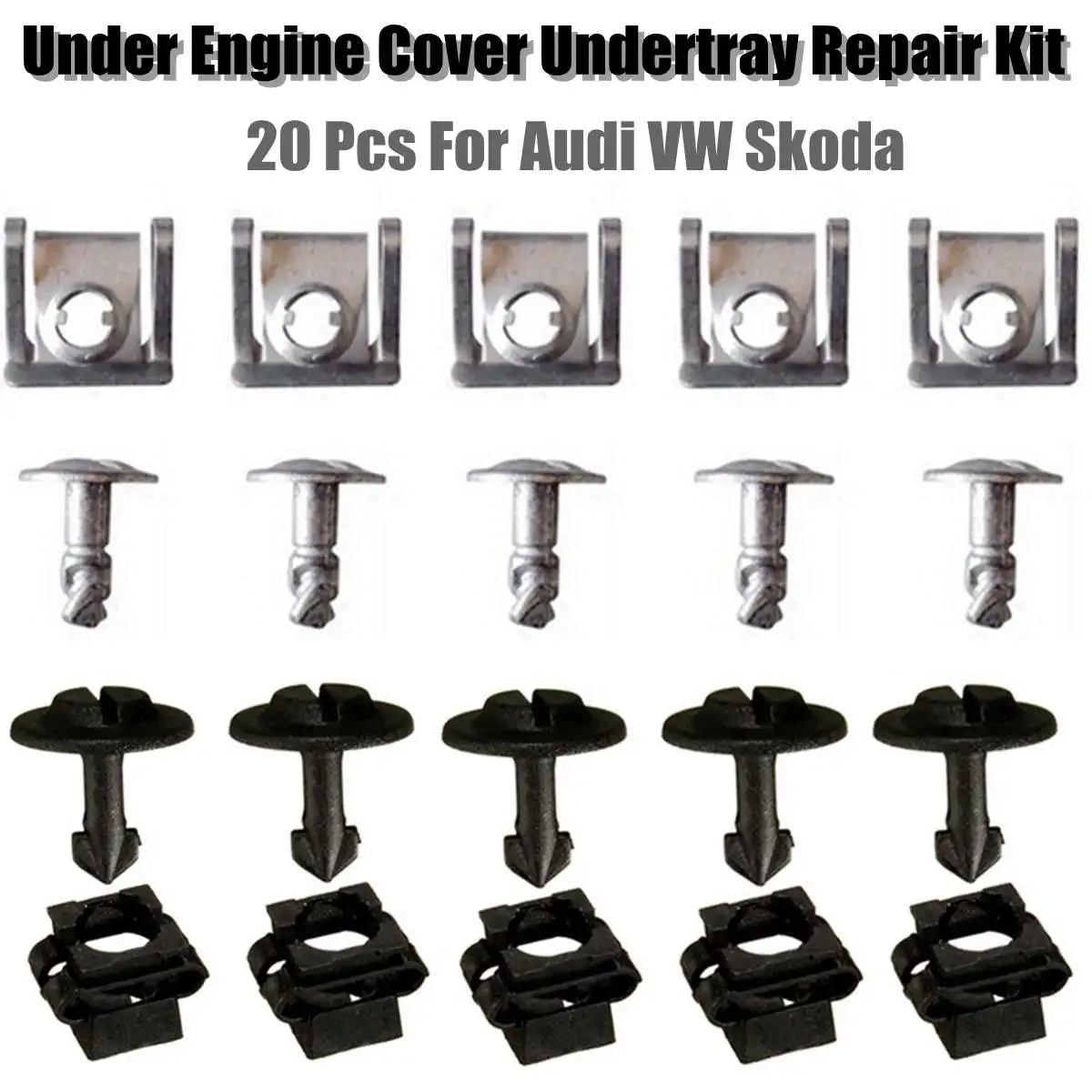 

20PCs/Set Under Engine Gearbox Cover Screw for VW Passat B5 for Audi A4 A6 Models 8D0805960 8D0805121