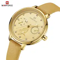 Original NAVIFORCE Watch Women Fashion Luxury Quartz Watches Ladies Thin Leather Casual Female Wristwatch Clock Relogio Feminino