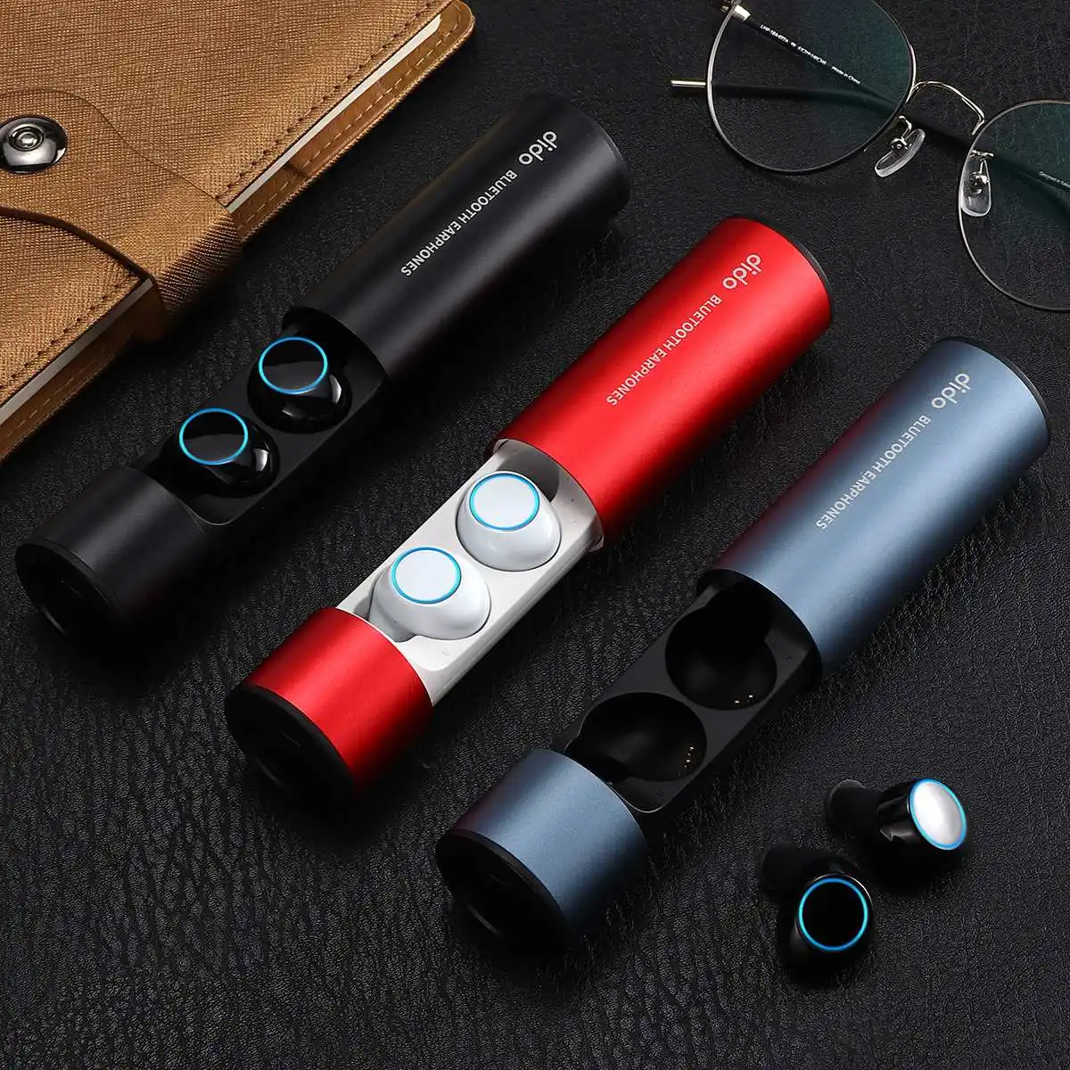 

LEORY Sport Bluetooth 5.0 Earphone TWS IPX7 Waterproof True Earbuds Wireless Stereo Headset with Charging Box Mic for Smartphone