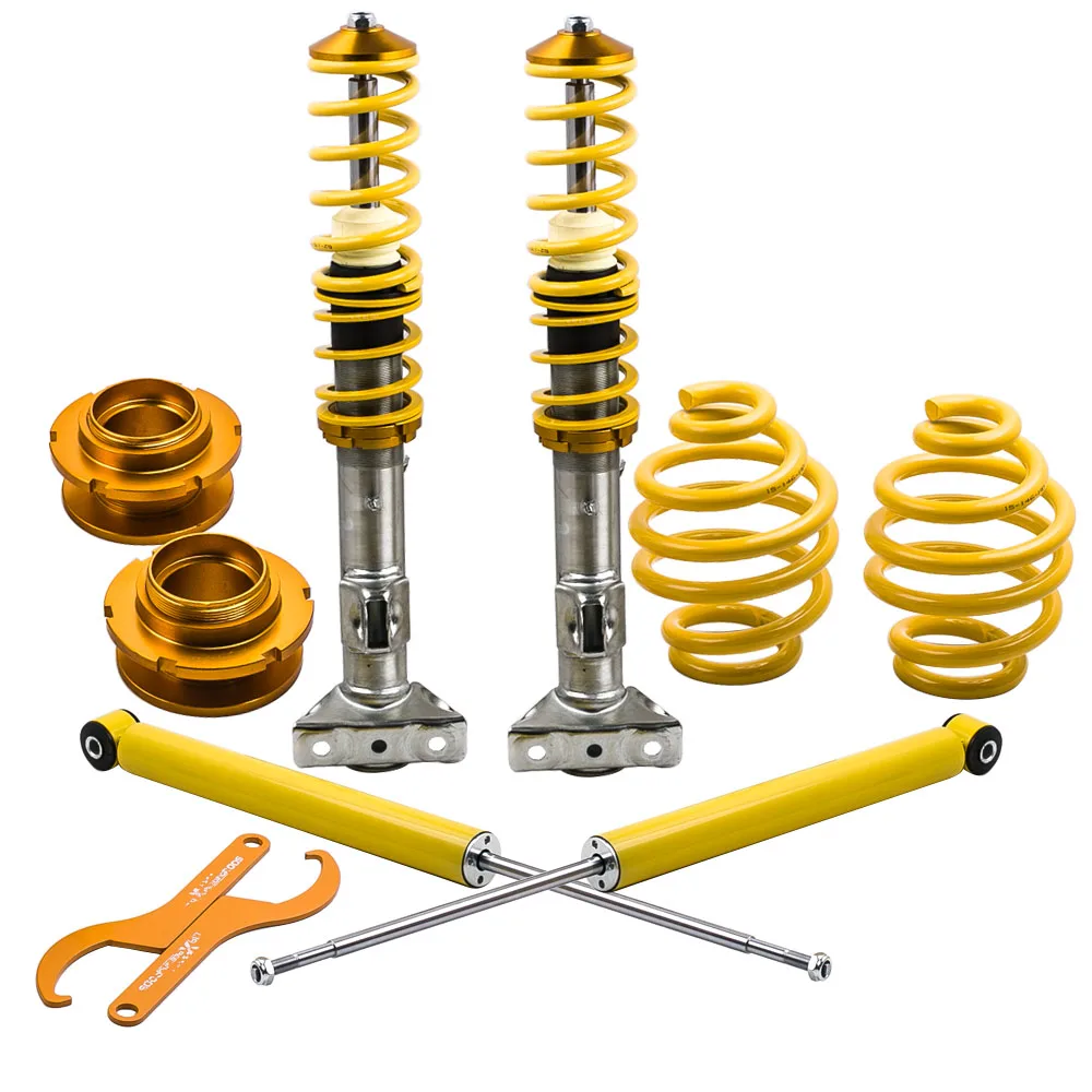 

For BMW E36 Compact 316ti 323ti 325ti Coilover Coilovers Adjustable Lowering Kit Coil Strut Over Shock Absorber Yellow