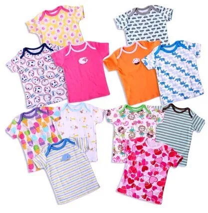 5 шт./партия, летняя детская рубашка одежда для мальчиков и девочек новая хлопковая футболка для маленьких мальчиков и девочек TLL0002