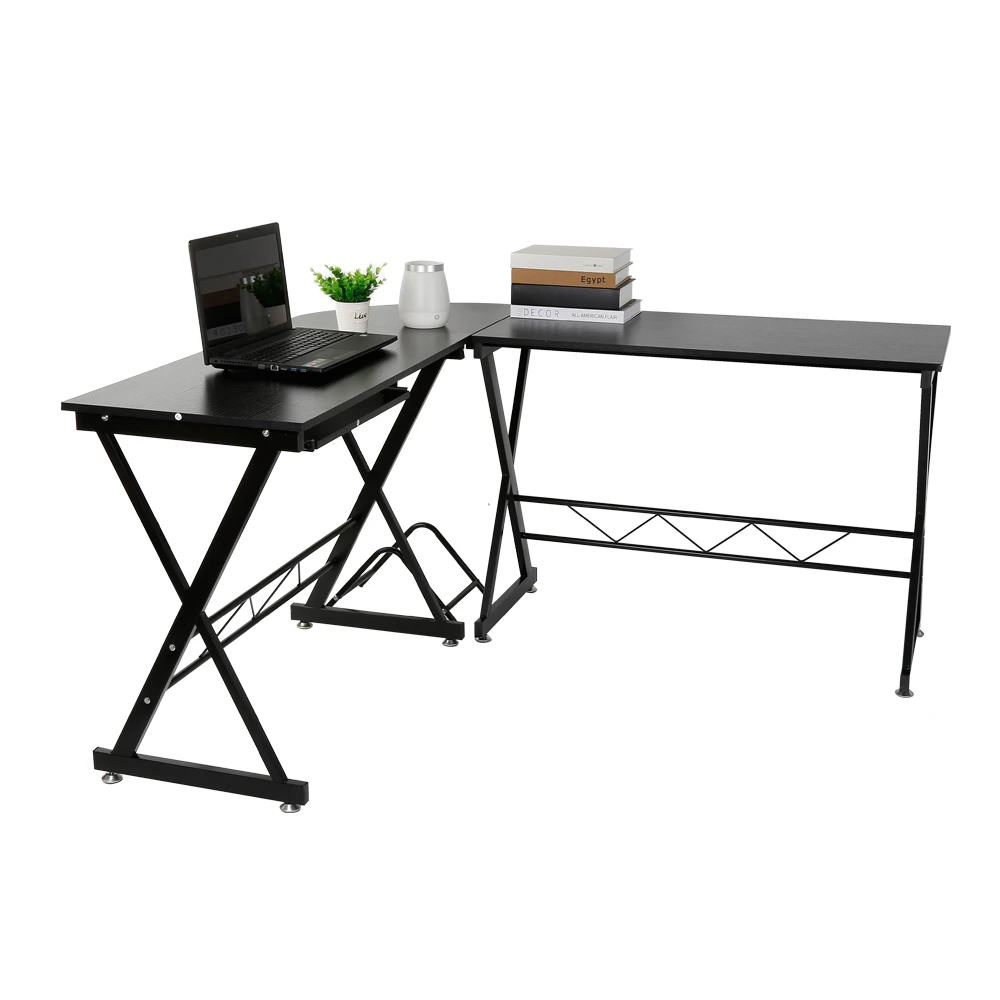 2 in 1 Detachable Computer PC Desk Metal Sturdy Laptop Table Office Furniture Notebook Desk For General Commercial Using HWC