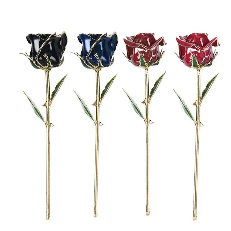 

AUGKUN 24K Gilded Baking Paint Rose Ornament Never Fading Flower Gift for Valentine Day Mother Day Anniversary Birthday Gifts