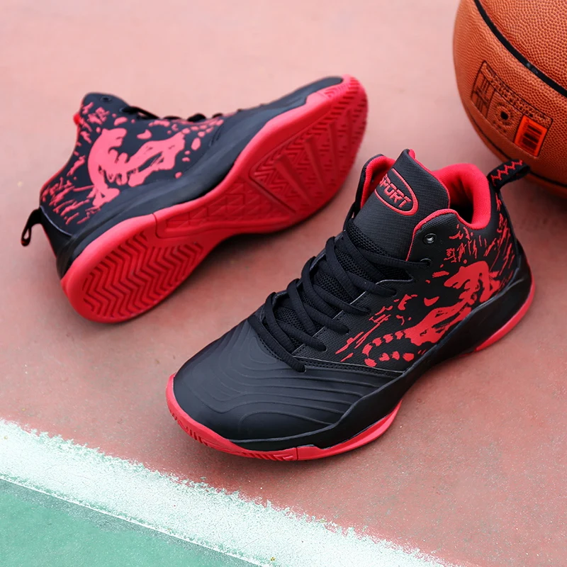 Новое поступление высокие китайские Стильные Баскетбольные туфли для мужчин Спортивная обувь мужские кроссовки уличная Нескользящая повседневная обувь