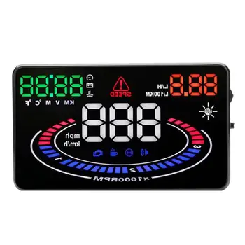 

E300 5.5" Universal OBD2 Car HUD GPS Head Up Display Temperature/Voltage/Fuel Gauge Meter Car Alarm Speed Windshield Projector