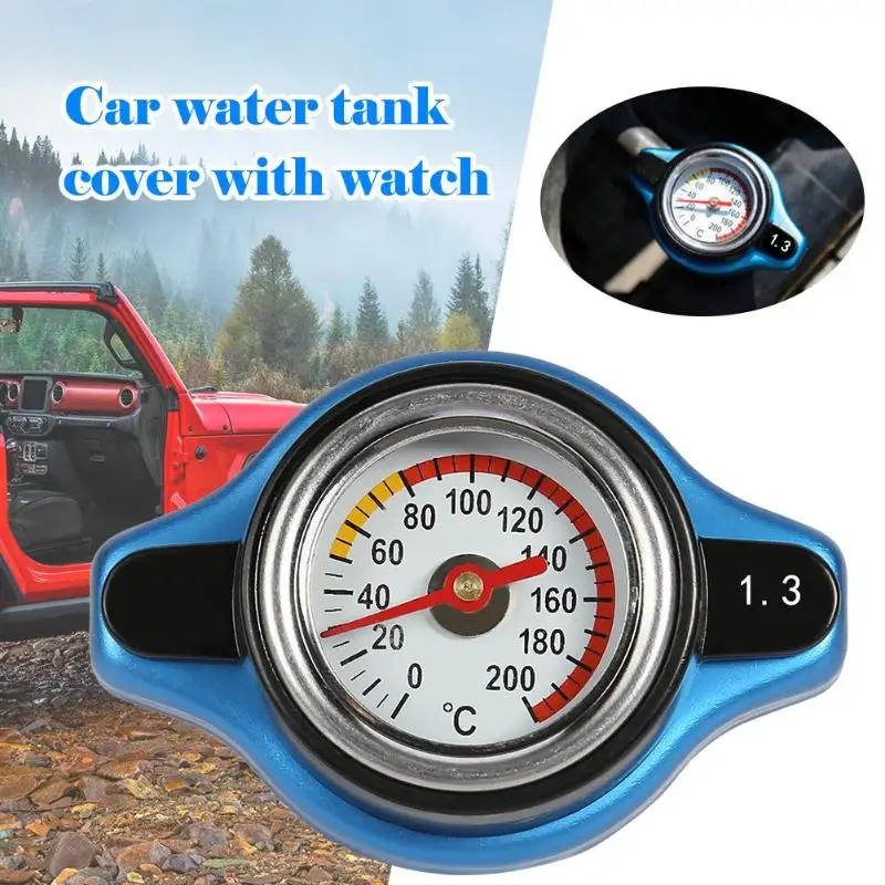 

Universal 0.9 Bar/ 1.1 Bar/ 1.3 Bar Car Temperature Gauge Radiator Cap with Utility Safe Thermostatic Radiator Cap Tank Cover