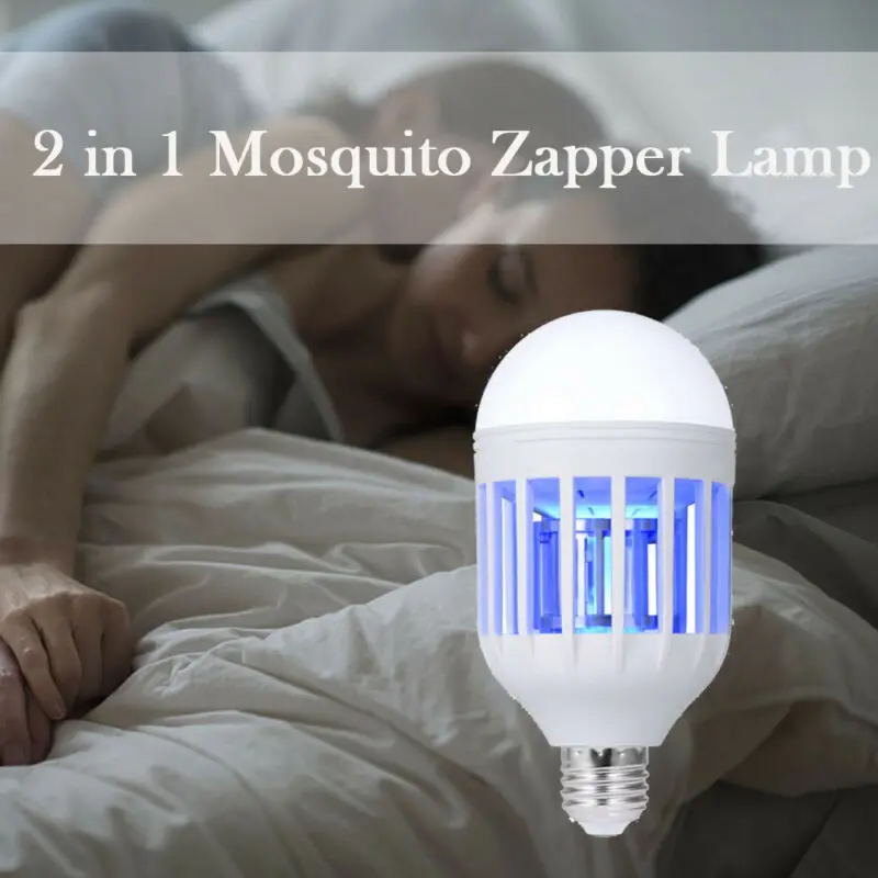 

2PCS 220V LED Mosquito Killer Bulb Cage Mosquito Fly Insect Bulb Lamp Home Lighting Dual Purpose Non-toxic radiation-free
