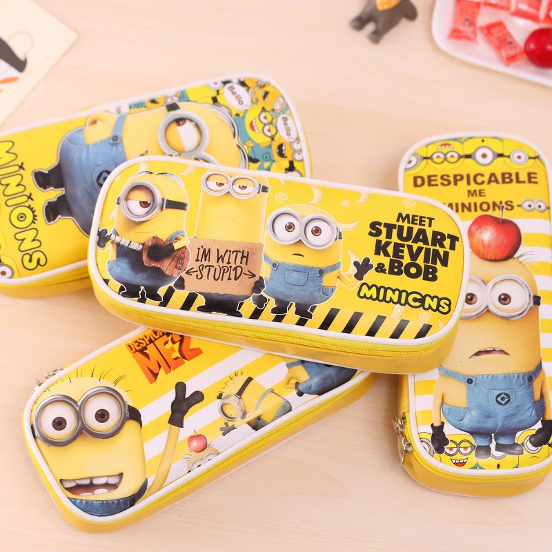

PU Leather Cartoon Pencil Case Big Capacity Pen Bag Boxes Boys Girls School Supplies Multifunction Stationery Escolar Papelaria
