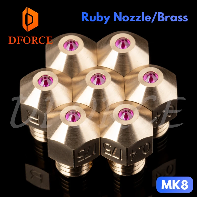 Compatível com Especial de Alta Dforce Rubi Bico Milímetros Temperatura Materiais Peek Pei Petg Abs Nylon Etc Bocal Ruby Mk8 1.75