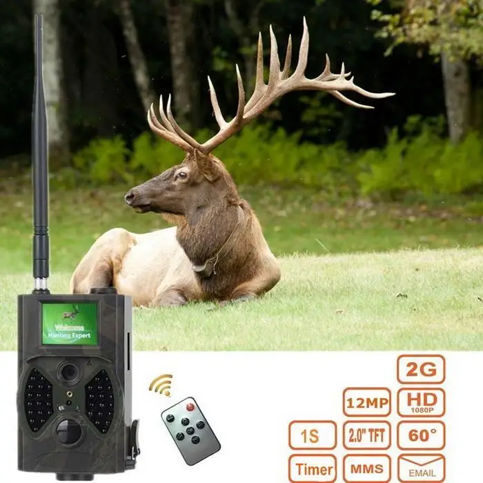 

HC300M 12MP 940nm Night Vision Hunting Camera MMS Infrared Hunting Trail Camera Mms Gsm GPRS 2G Trap Game Camera Remote Control