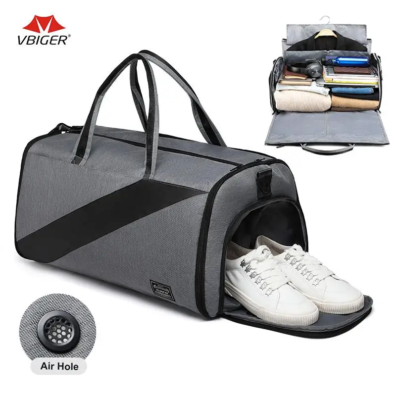 

Vbiger New Foldable Waterproof Suit Travel Bag Large Capacity Handbag Travel Luggage Duffle Bags With Independent Shoes Pocket