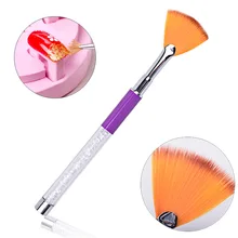 Веер для ногтей-shaped Gradient Smudge Painted Shake Powder кристальная Живопись Рисунок Резьба Карандаш для маникюра ногтей набор кистей