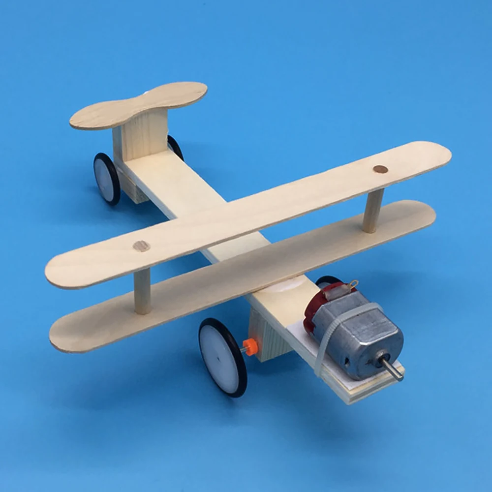 Деревянный Электрический самолет планер DIY Kit детская игрушка электрическая