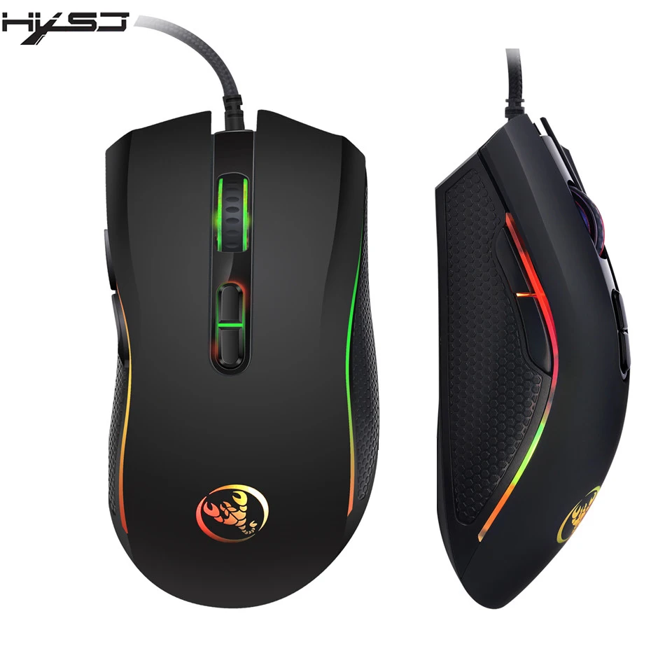 

HXSJ A869 Wired Mouse Player mice 7 Button 5 Optical DPI Up to 3200 for Professional Game Player For Laptop Professsional Mouse