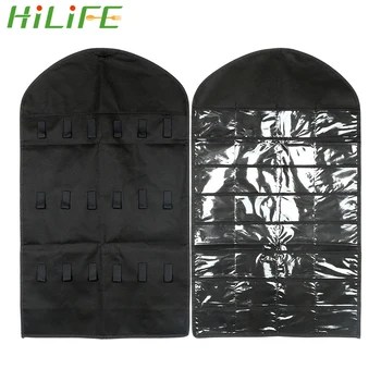 

HILIFE 32 Pockets 18 Hooks Jewelry Storage Bag Foldable Hanging Organizer Wardrobe Closet Hanger for Earrings Bracelet Necklace