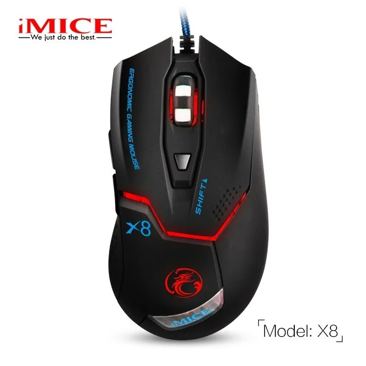 

iMICE X8 Wired Gaming Mouse 6 Buttons Computer Mouse Gamer Optical Professional Game Mause 3200dpi Mice For PC Laptop Desktop