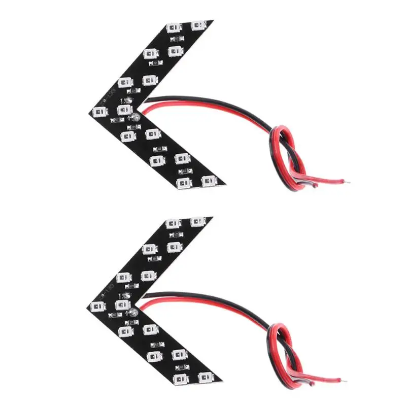 VODOOL 2 шт./лот красный 14 SMD LED панель со стрелкой для автомобиля SUV зеркало заднего