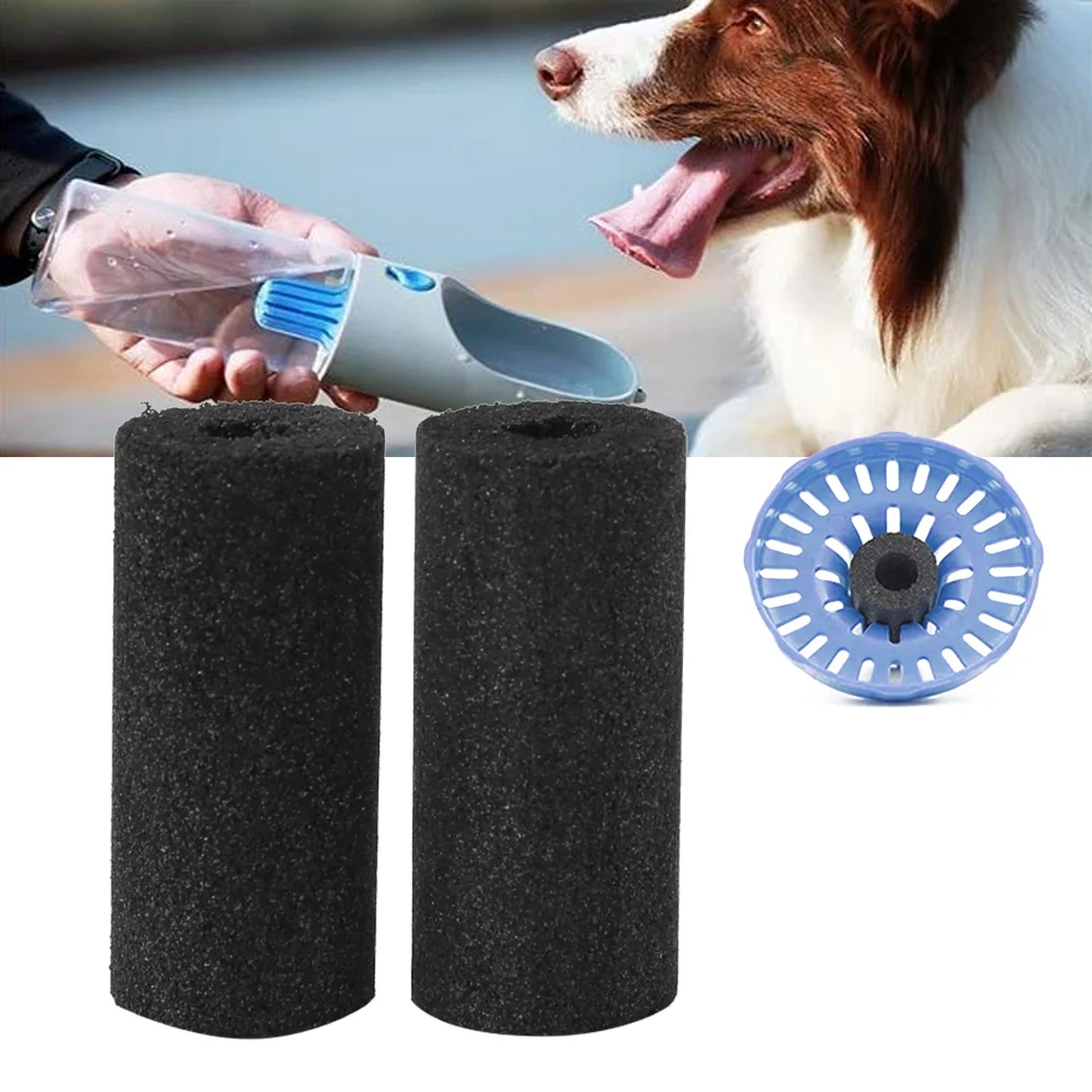 

2PCS Cat Dog Water Bottle Pet Travel Water Drink Bottle Dispenser Filter Element Pet Water Drinking Tool Acessories