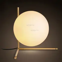 Современная светодиодная настольная лампа белый стеклянный шар стол Light Home Decor светильники Гостиная Спальня прикроватной тумбочке