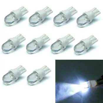 

BEESCLOVER 10Pcs/Set T10 White 12V LED 194 168 158 5W 6500K Side Car Auto Wedge Dashboard Light LED Light Bulb r20