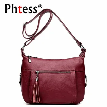 

2019 Crossbody Bags For Women Leather Shoulder Bag Female Messenger Bag Sac A Main Vintage Handbag High Quality Bolsos Mujer New