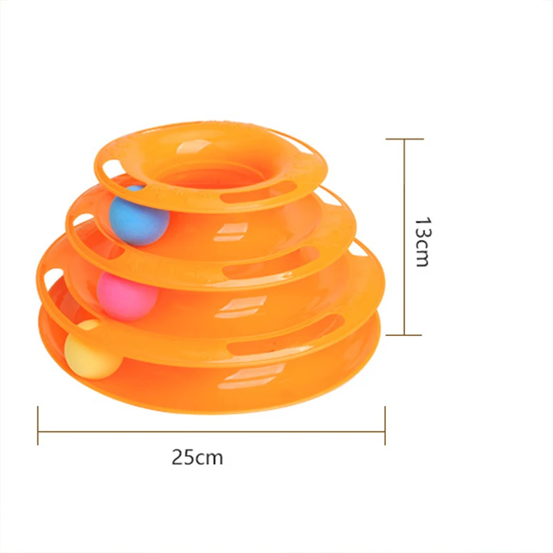 

Interactive Toys Cats Ball Disk Toys Three-Tier Turntable Pet Intellectual Track Tower Funny Cat Toy Plate Funny Supplies
