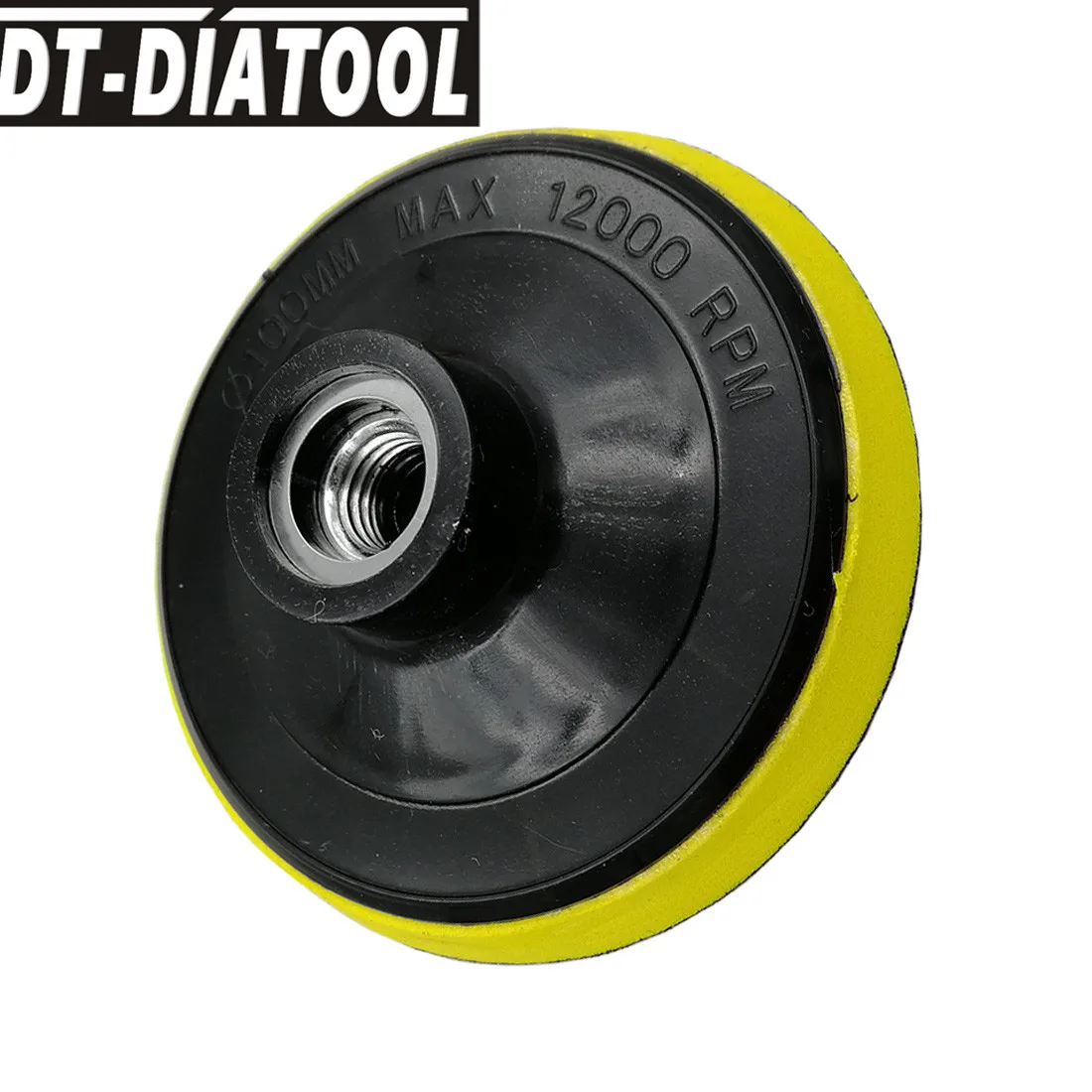 DT-DIATOOL-Foam Plastic Back Pad for Diamond Polishing, M14 or 5/8-11 Connection, Used Sanding Disc, Diameter 4in, 5in