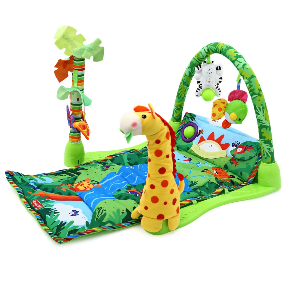 Новорожденный ребенок играть коврики Rainforest музыка детские мягкий игровой коврик