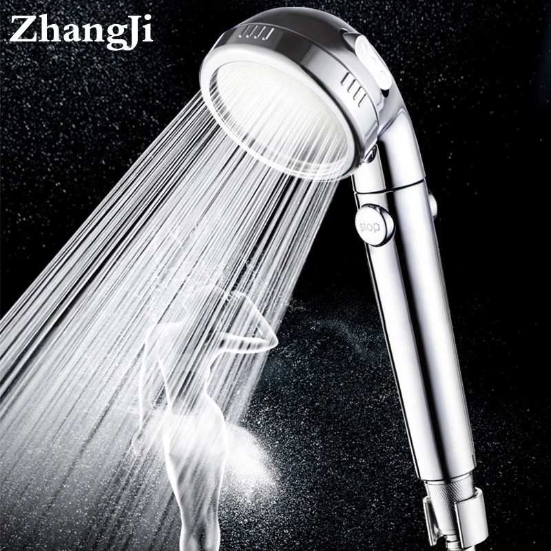 

Zhang Ji ABS electroplated finishes 3 adjustable Modes Water Saving SPA Shower head High Pressure Bathroom Handheld Shower head