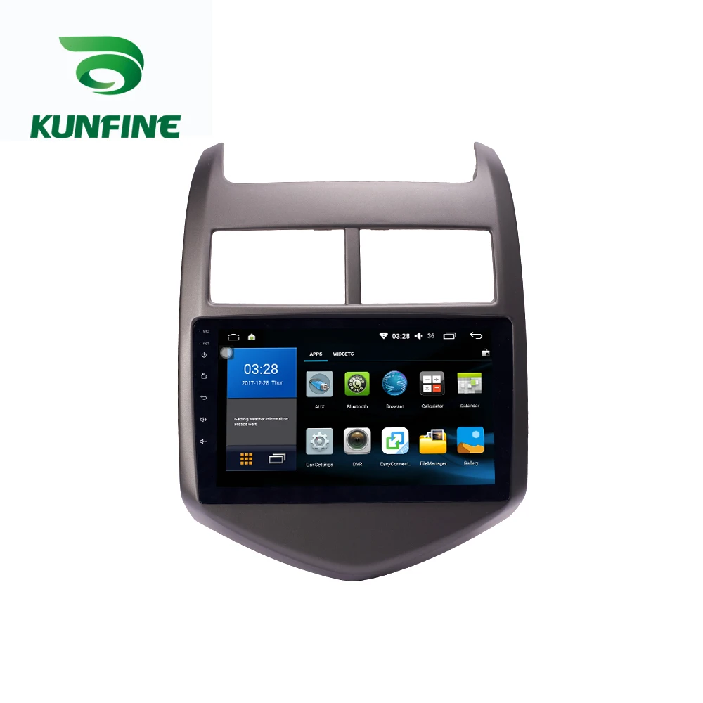 Discount Octa Core 1024*600 Android 8.1 Car DVD GPS Navigation Player Deckless Car Stereo for Chevrolet AVEO 2011-2013 Radio Headunit 1