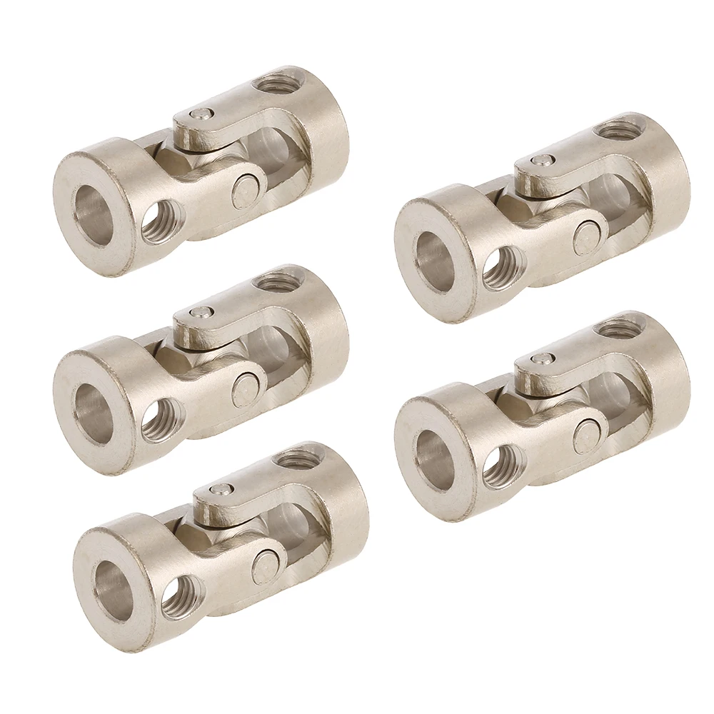

5pcs Stainless Steel 5 to 5mm Full Metal Universal Joint Cardan Couplings for RC Car and Boat D90 SCX10 RC4WD DIY Accessory