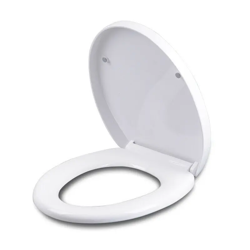 

New Arrival Toilet Seats Bathroom Round Closed Front Toilet Seat White Lid Cover Hardware Plastic Hinges