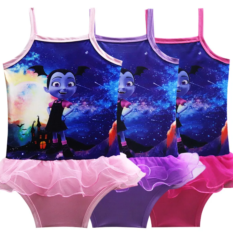 

Vampire Vampirin Kids Swim Wear For Girls 2019 Cute Pony Swimwear 1Pc Mermaid Swim Wear Beach Baby Girl Swimsuit Party