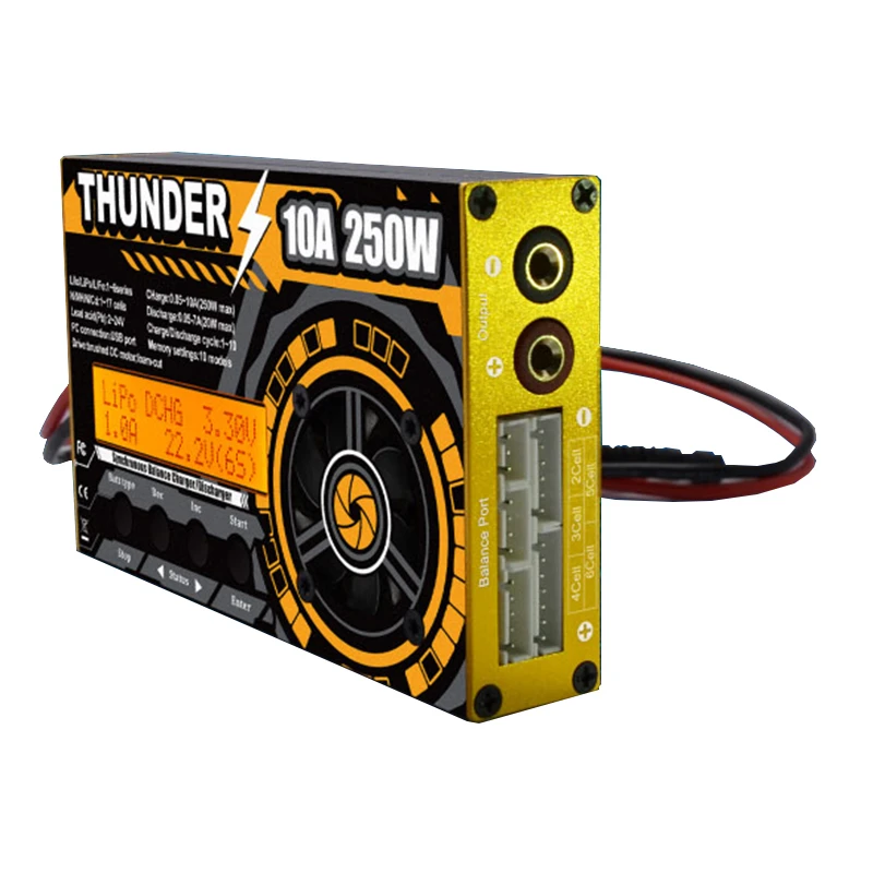 HOTA Thunder 250 Вт/20 Вт 10A DC Lipo/Lilo/LiFe/NiCd/NiMH PB Зарядное устройство для баланса Dis зарядное устройство для 1-6s/17s батареи для RC моделей