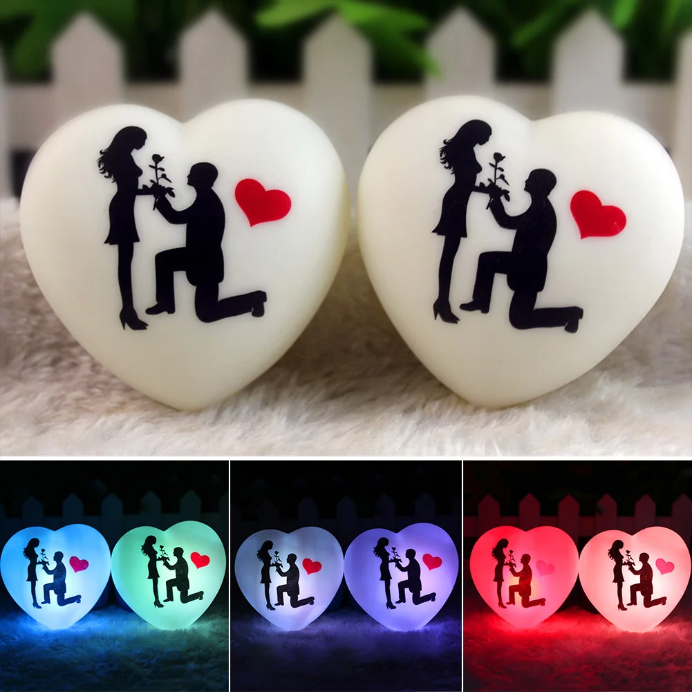 

Romantic Arranging Night Light Valentines Day Decoration Color Changing Wedding Lover Surprise Portable Heart Shape Led Gift #3