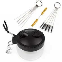 Распылители для промывки Аэрограф чистящий горшок стабилизатор стеклянная банка бутылки держатель краска станция фильтр Ремонт набор инструментов бутылка