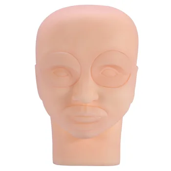 

Removable Makeup Training Mannequin Silicone Model Eyebrow Lip Tattoo Practice Skin Bald Manikin Tattoo Supplies Tool