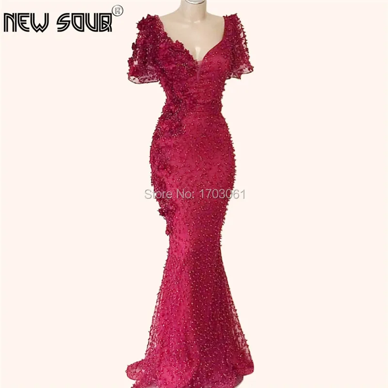 ^Cheap Bourgondië Parels Formele Prom Jurk Voor Bruiloften Lange Dubai Afrikaanse Avondjurk Robe De Soiree Turkse Partij Jassen 2019 Kaftans