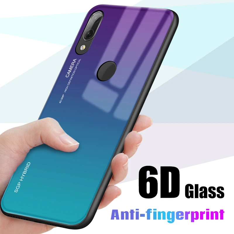 Чехол для телефона из закаленного стекла с градиентом Huawei Honor 8x max защитный чехол