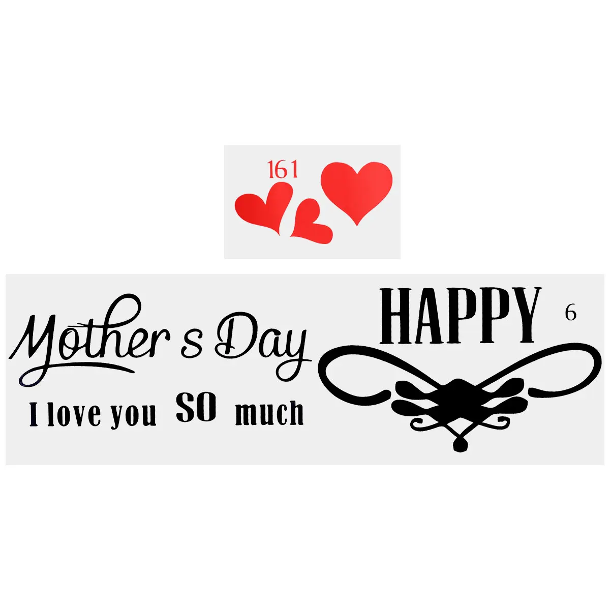 1 лист наклейка для воздушного шара Happy Mother's Day Heart Pattern милые выполненные из ПВХ наклейки декор